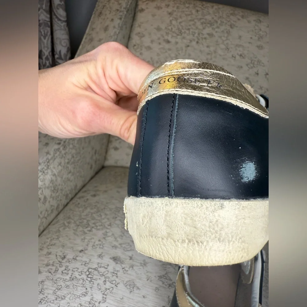 Golden Goose Black/Leopard/Gold Calf Hair Super-Star Private/Edt- Size 39 (9) - Picture 11 of 16